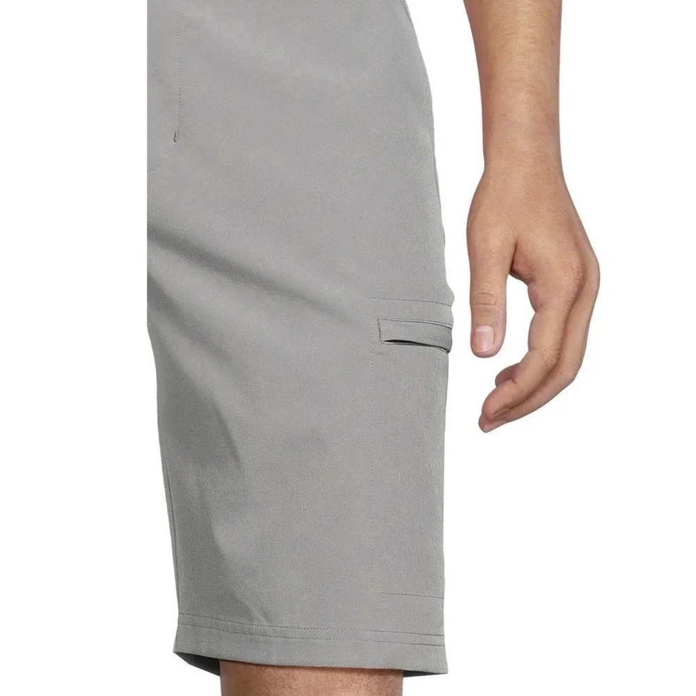 Birdie Bound-Big Men's-Cargo Golf Shorts-Inseam 9inch-Size 44-Light Gray